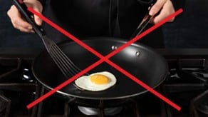 Avoid using metal utensil.