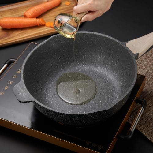 iGOZO granite cookware has great heat conduction.